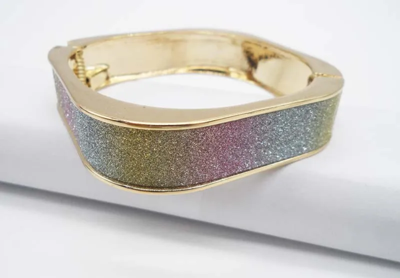 Модные Золотые Серебряные Браслеты Pulseiras Новый тусклый польский дизайн горный