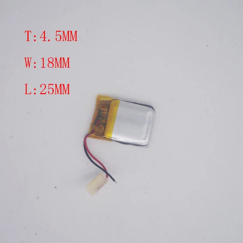 

3.7V Polymer Lithium Battery 451825 / 452025 Bluetooth headset MP3 MP4 150mah