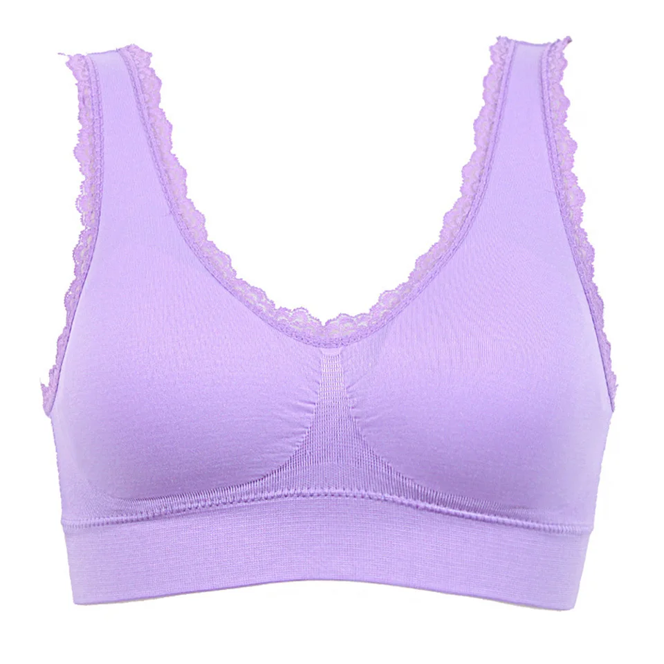 Новый женский двухслойный бюстгальтер с кружевной подкладкой бесшовный жилет