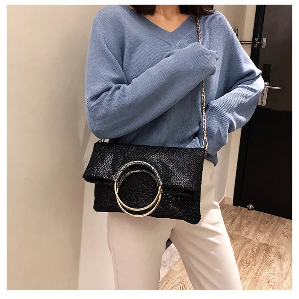 Сумка мессенджер Женская с металлической круглой ручкой 2 комплекта летняя