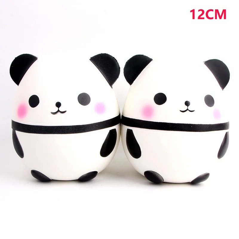15 см Jumbo Kawaii мягкая большая Мягкая панда милый медведь Squeeze Squishi медленно поднимающаяся игрушка снимает стресс тревога телефон ремень - Цвет: 12cm Panda