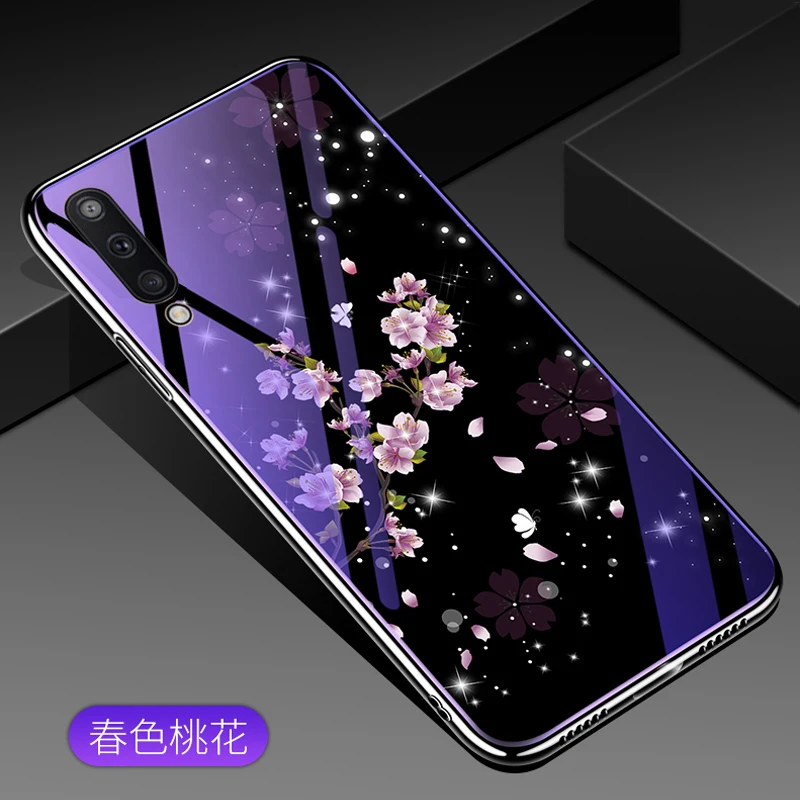 style 03 Для samsung Galaxy A30 A50 A10 чехол мягкий силиконовый край+ жесткое закаленное стекло bluelight защитный чехол на заднюю панель для samsung m20 - Цвет: style 03