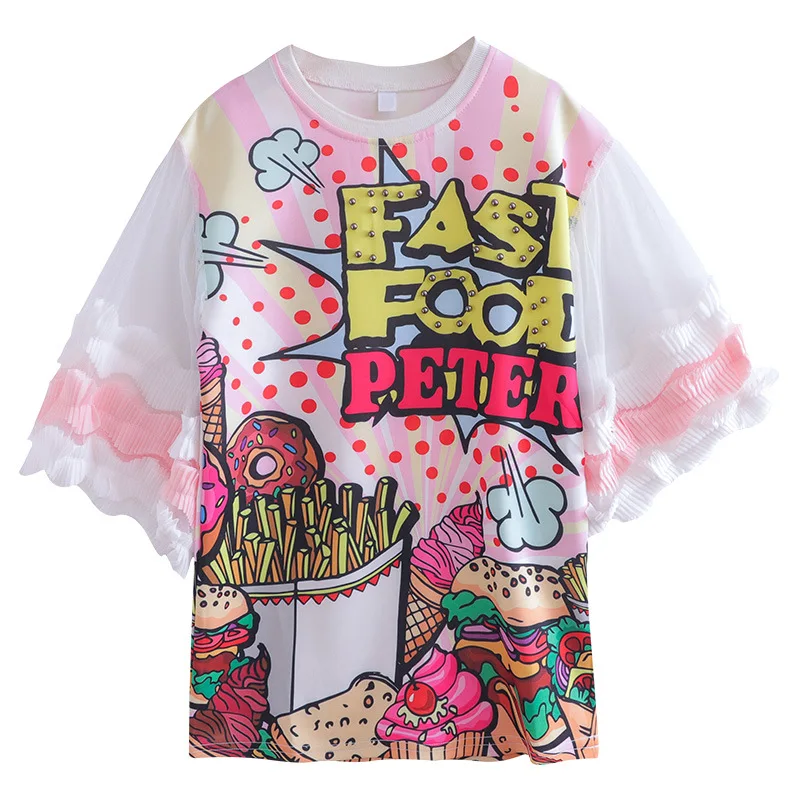 girls dress 2019 new summer children's thin section short-sleeved big children Korean version of ultra-foreign gas | Детская одежда