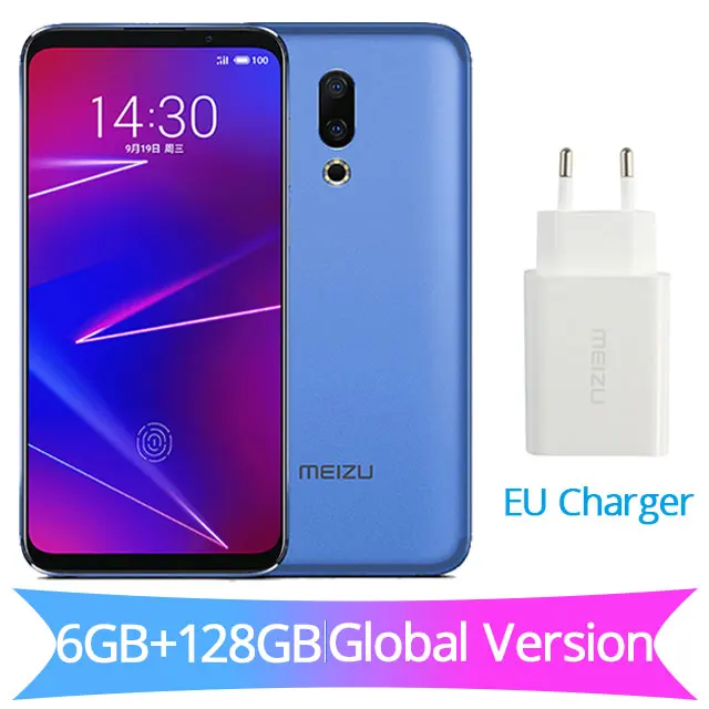 Meizu 16, глобальная версия, 6 ГБ ОЗУ, 128 Гб ПЗУ, Смартфон Snapdragon 710, четыре ядра, 6,0 дюймов, 2160x1080 P, экран, отпечаток пальца, разблокировка лица - Цвет: 6GB 128GB Blue