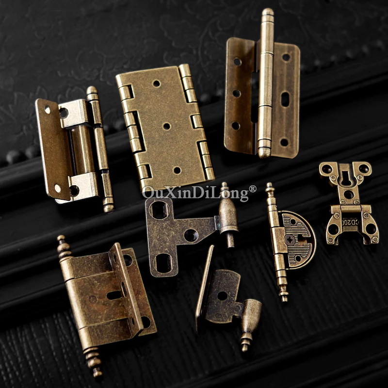 

Classic Retro 2PCS European Antique Cabinet Hinges Cupboard Wardrobe Kitchen Furniture Hinges Wooden Cases Gift Box Hinges