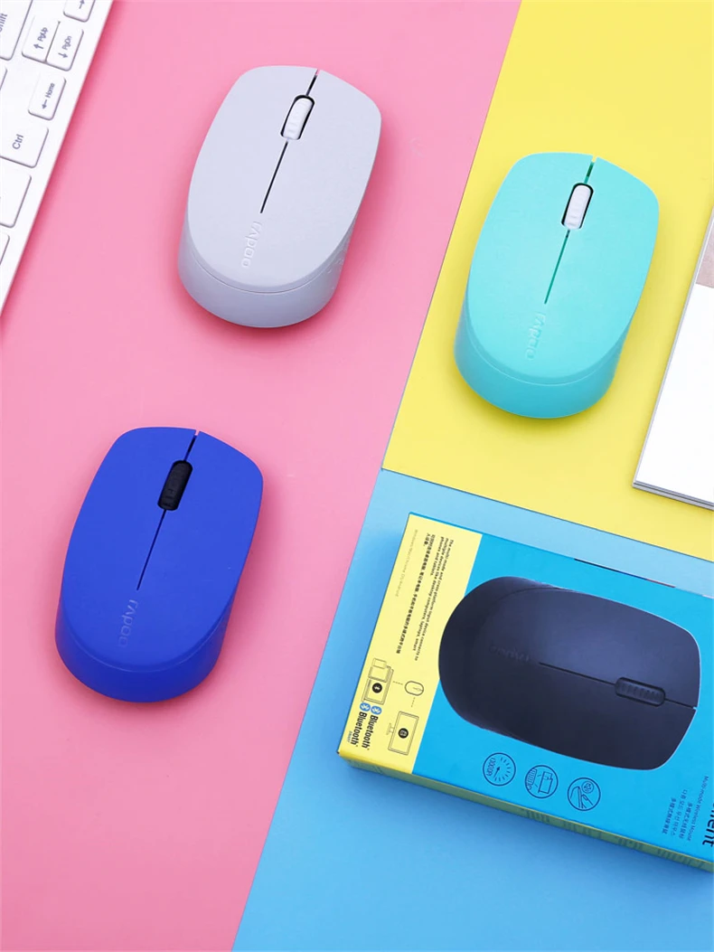 Новая многофункциональная Бесшумная Беспроводная мышь Rapoo с 1300 dpi Bluetooth 3,0/4,0 RF 2,4 GHz для компьютера, ноутбука, телевизора