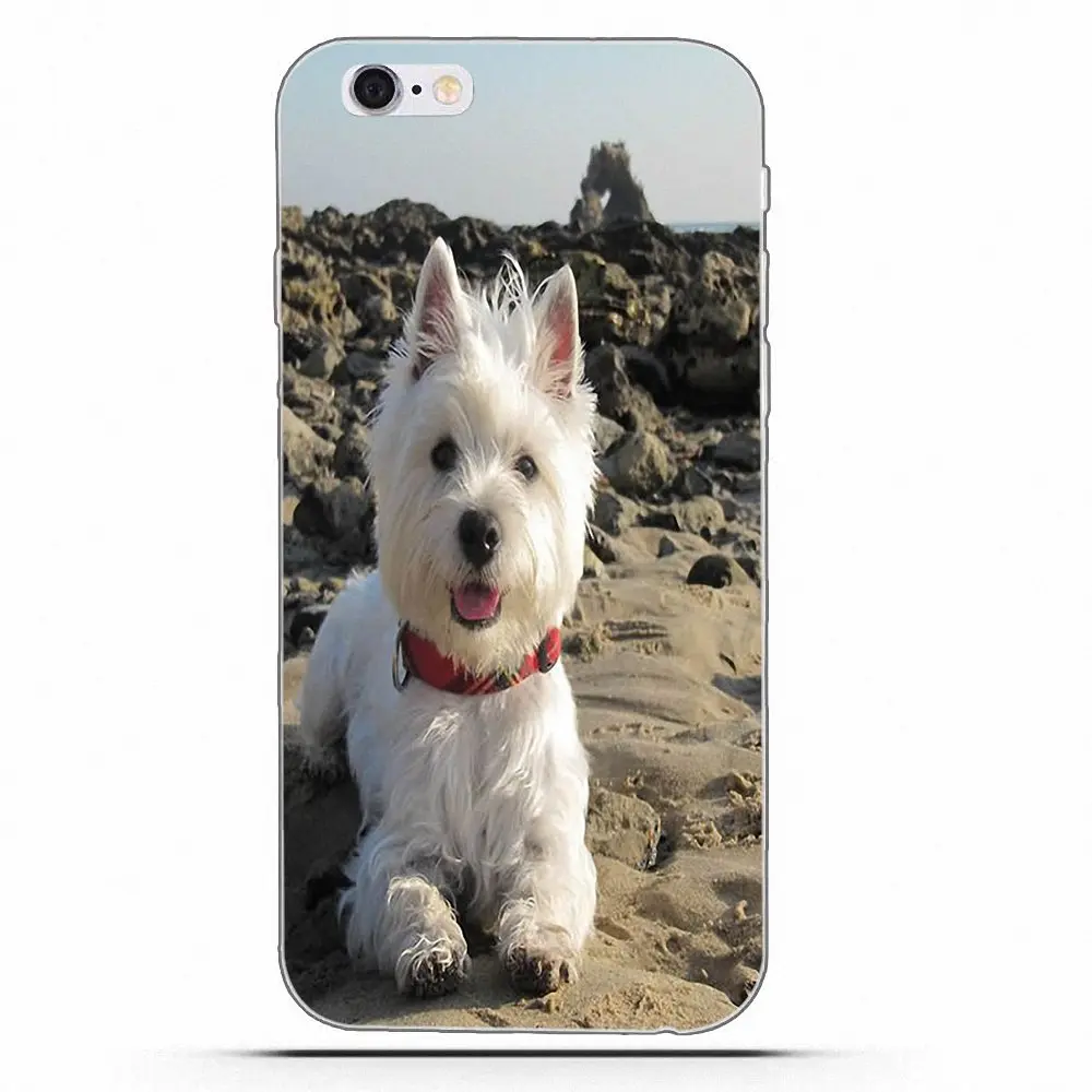 West Highland Terrier Westie Dog Puppy Мягкая коробка для звонков Galaxy Alpha Core Prime Note 4 5 8 S3 S4 S5 S6 S7 S8 S9 mini