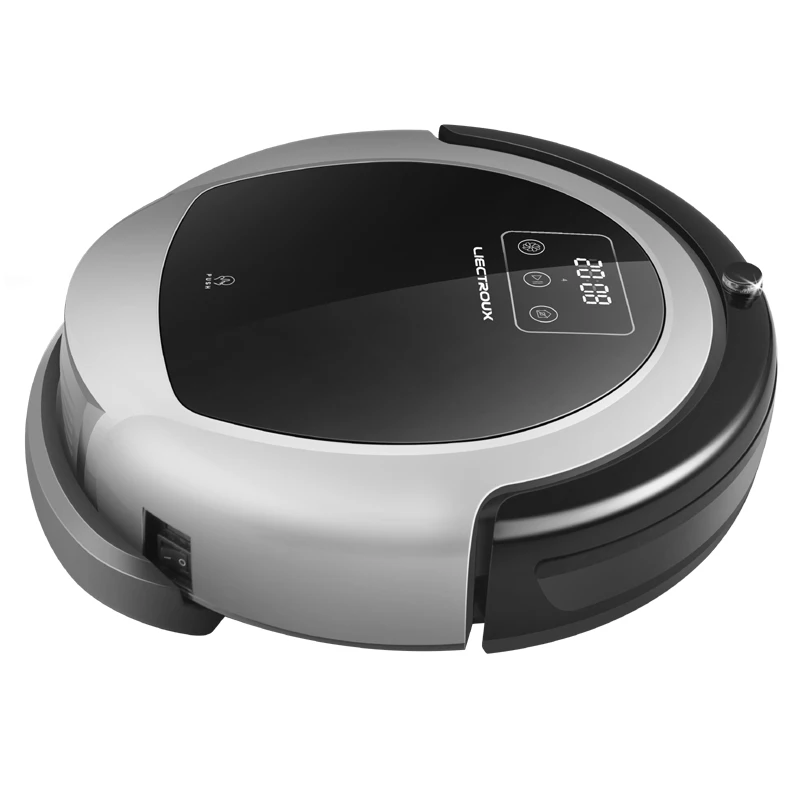 LIECTROUX B6009 Робот Пылесос wifi гироскоп Навигация картография влажная и сухая уборка Бак Для Воды,батарея литиевая,с танком для воды сенсорный экран, фильтр HEPA,моющий,авто подзарядка для дома щетка литиевая