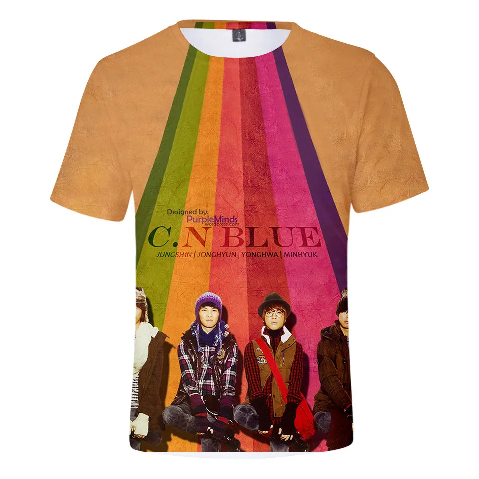 Футболка CNBLUE Yong Hwa Stay концерт с 3D принтом футболка поддержкой Kpop для фанатов
