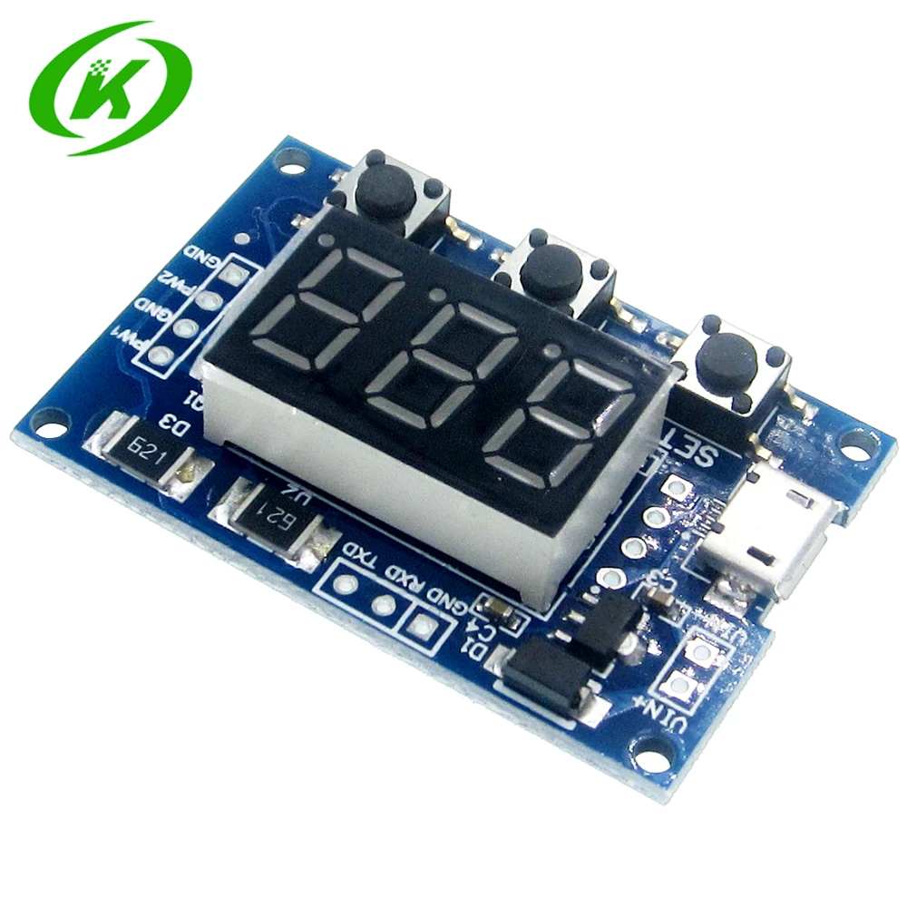 

5 pcs 2CH 2 Channel Independent PWM Module Generator Duty Cycle Pulse Frequency Module LED Digital Tube Board Module Micro Usb