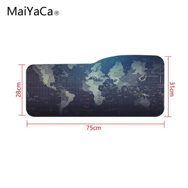 Lock Edge 31x75cm MaiYaCa большой геймерский коврик для мыши 750X310 мм скоростной игровой коврик для мыши фиксирующий край коврики для ноутбука для Cs Go Dota компьютерных плееров - Цвет: Lock Edge 31x75cm