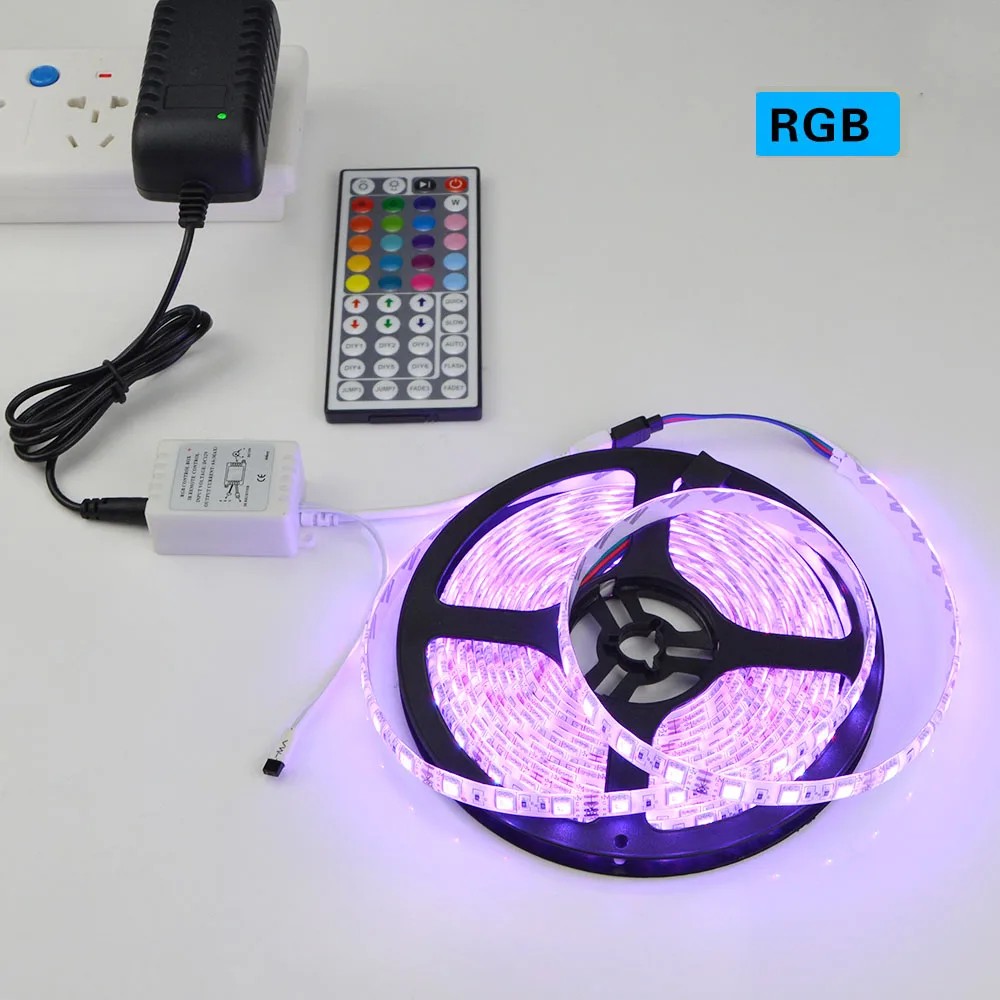 Водонепроницаемая светодиодная лента RGB RGBW RGBWW 5050 SMD 12 В постоянного тока 5 м IP20/IP65
