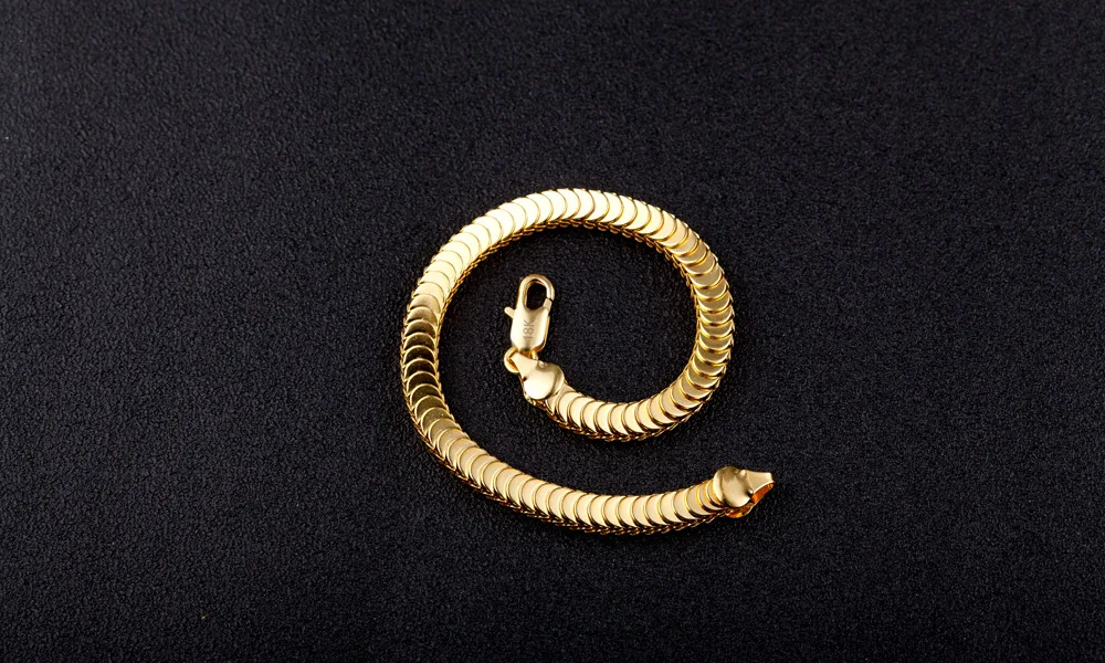 Ожерелье и браслет золотистого цвета для мужчин женщин 7 мм 2018|Ювелирные наборы| |