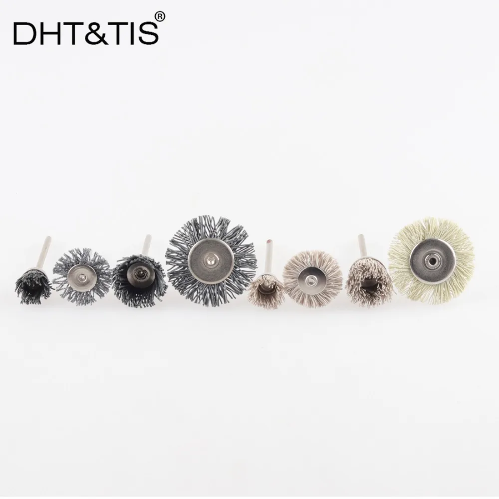 DHT & TIS 10 шт. ассорти мини кисти установленные нейлоновые абразивы Проволочная