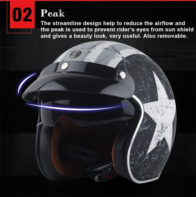 TORC casco capacete винтажные шлемы T57 moto Кафе racer moto rcycle скутер 3/4 ретро открытый шлем M L XL с солнцезащитным козырьком