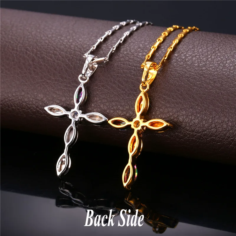 Женское ожерелье с цепочкой золотое/серебряное кубическим цирконием и кулонами