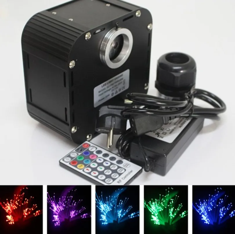 50W RGBW DMX LED Twinkle Fiber Optic Lights DMX512 Supported Star ceiling kit light with 800pcs 5m 0.75mm 28Key RF Remote |