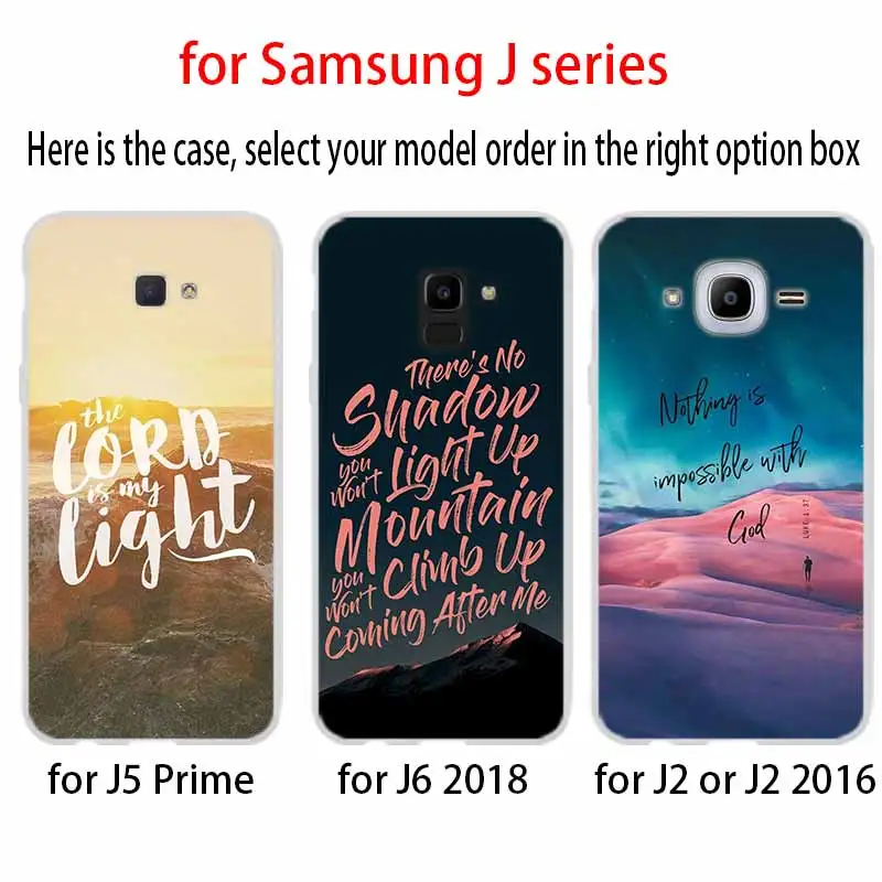 Телефон для Samsung Galaxy J6 J4 Plus J8 J3 J7 2018 J5 j7 2017 2016 j6 Prime чехол Библейский стих Иисус
