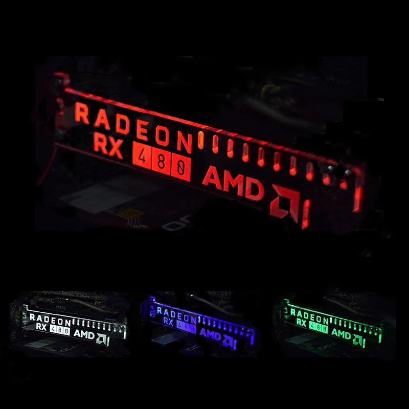 Новая синяя расширенная версия G8 для RADEON RX 480 AMD светодиодная светящаяся