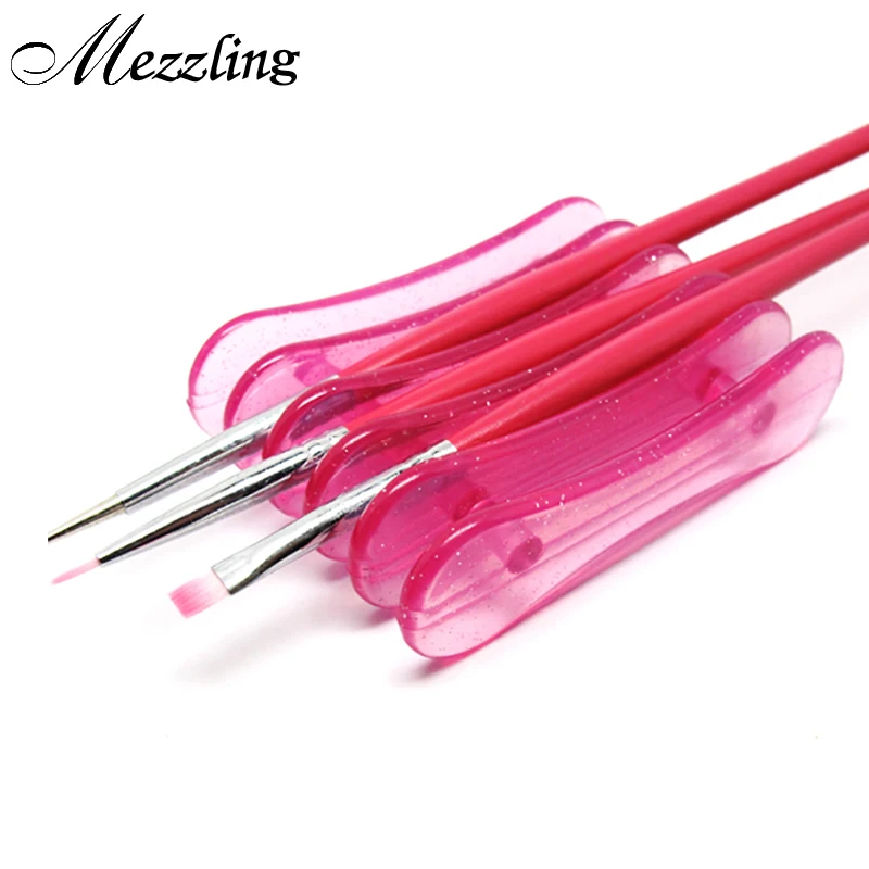

1pcs Pro Nail Art Brush Holder Pink Plastic Nail Pen Design Display Tool Acrylic UV Gel Brush Rest Stand for Nail Decoration