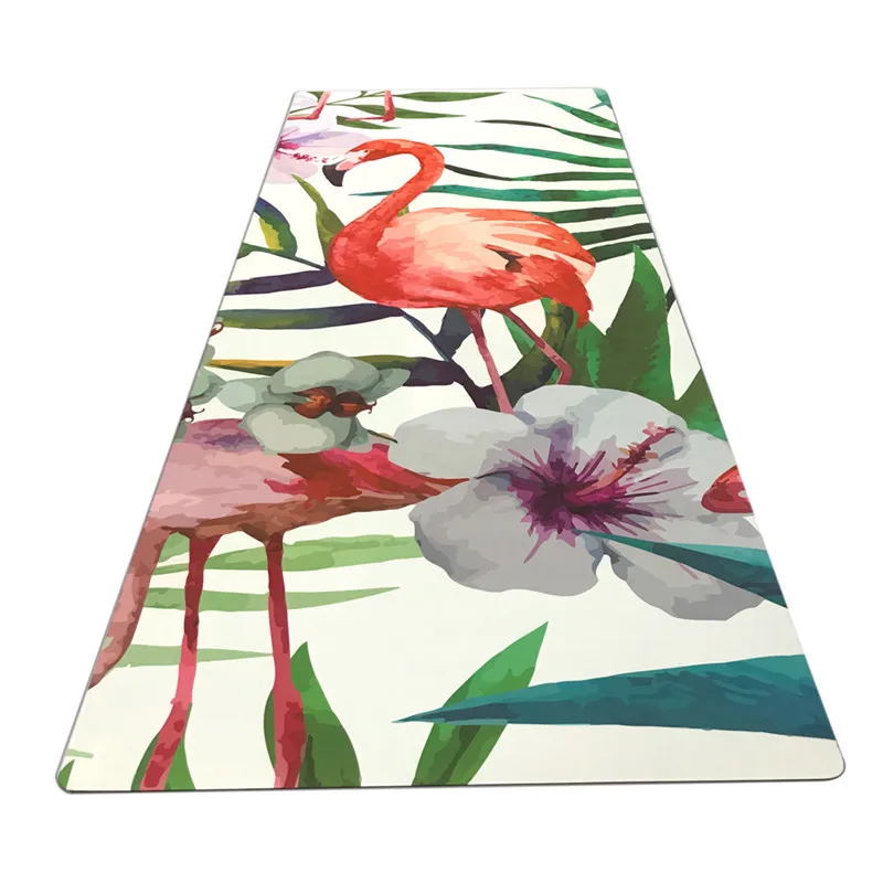 

New sports fitness mat fashion printed suede natural rubber non-slip yoga mat