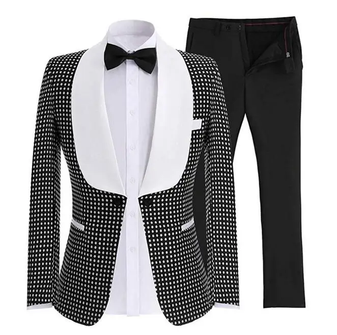 2020 groom tuxedo excellent men's wedding dress high quality formal business dance party set (jacket + pants)Costume Homm | Мужская