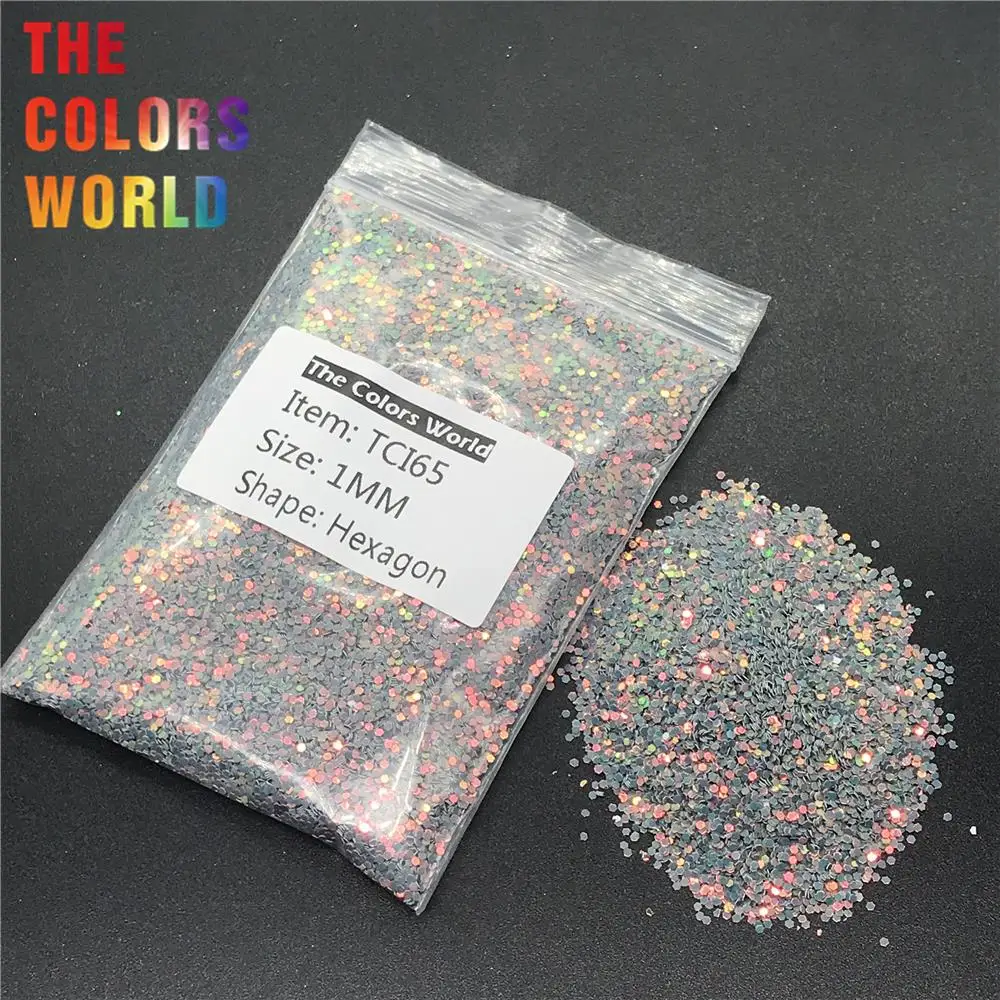 Радужный перламутровый дизайн ногтей TCI65 синий серый цвет с золотым светом