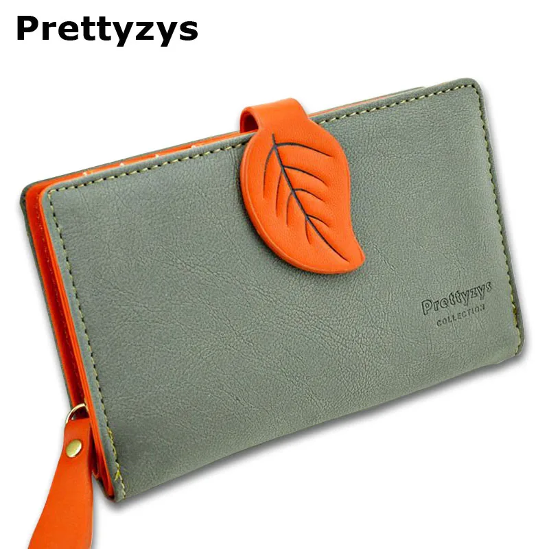 Prettyzys leaf design женские кошельки среднего размера маленький карман для монет