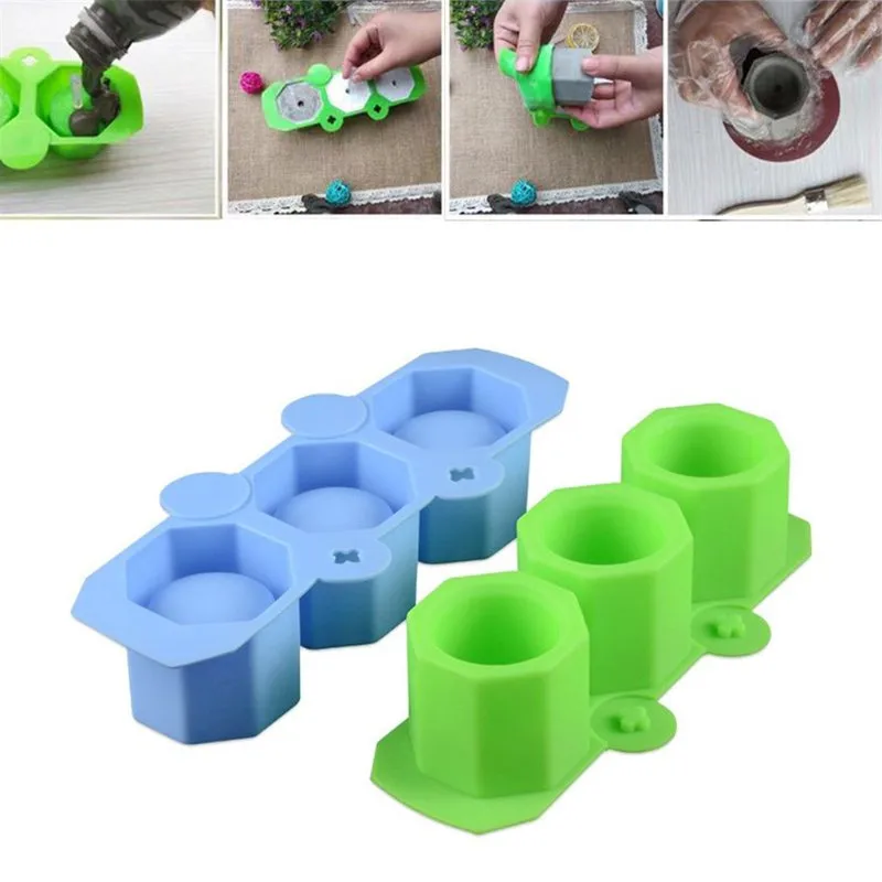 Силиконовая форма Геометрическая многоугольная бетонная ваза для цветов