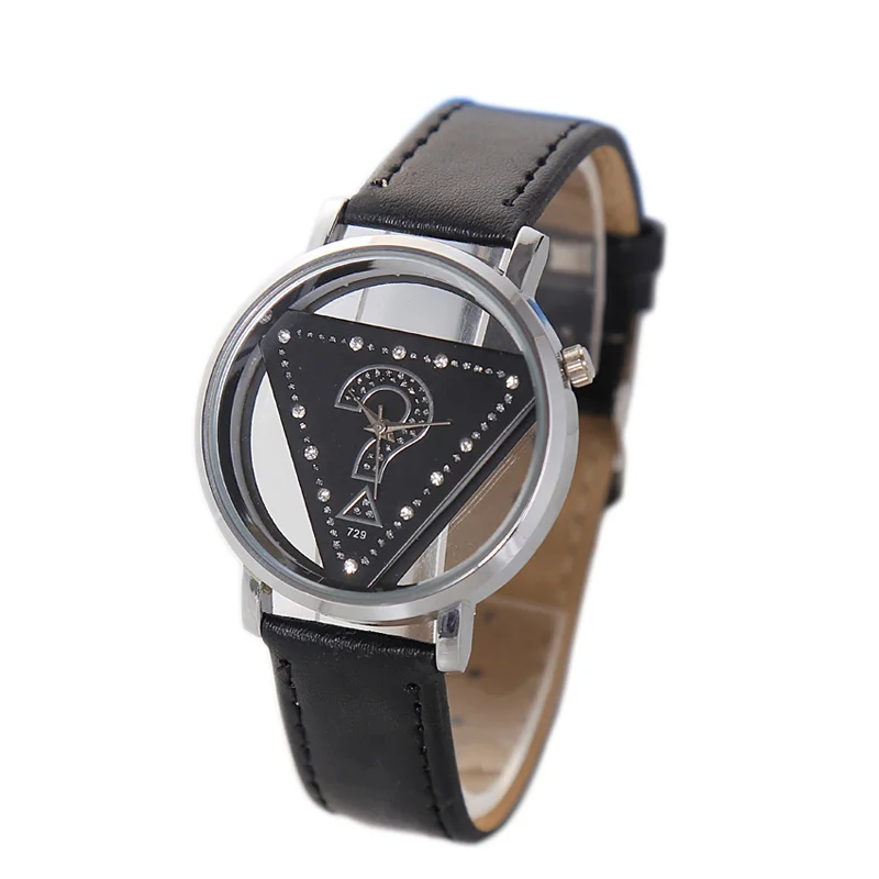 Новый Дизайн Скелет Transoarent Hollow Наручные Часы на женщин Watchws Моды Кожа Кварцевые