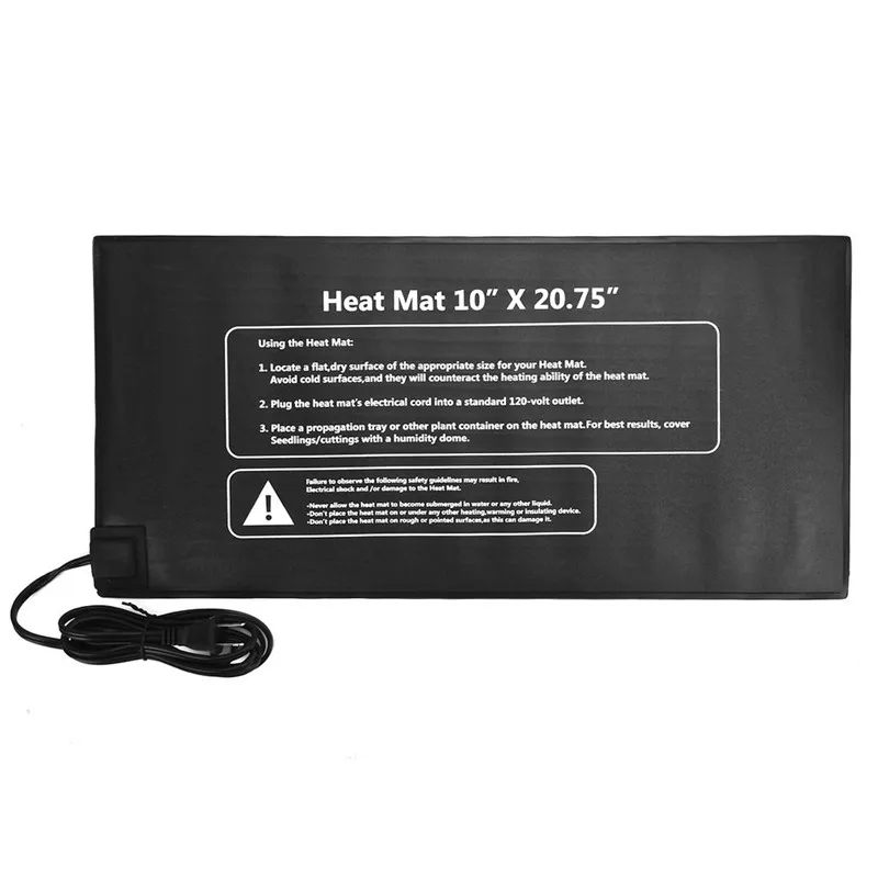 Коврик для рассады водонепроницаемый из ПВХ 52x24 см 110 В/220 В 18 Вт|seedling heat mat|heat mat