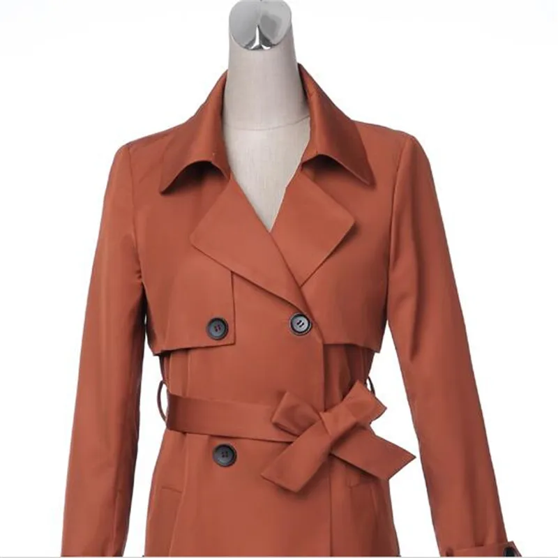 Высококачественная Женская ветровка весна/осень большие размеры Женское пальто