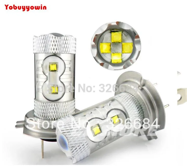 

Big Bargain!!!2Pcs cree Chips h7 PX26D Canbus 60w High Power LED Car fog running light bulbs DRL Lamps 6000K white 12V 24V DC