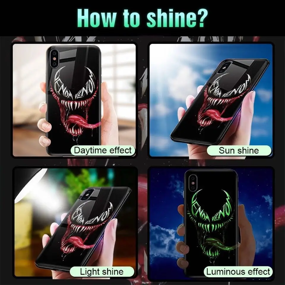 Роскошный светодиодный чехол из закаленного стекла Marvel для iPhone XS MAX XR 6S 7 8 Plus, чехол для телефона с логотипом IronMan, чехол для iPhone 11 PRO MAX 11PRO