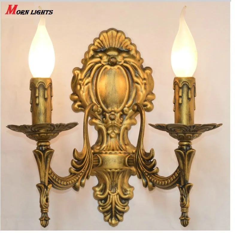 Бесплатная доставка античный бронзовый настенный светильник модный для спальни