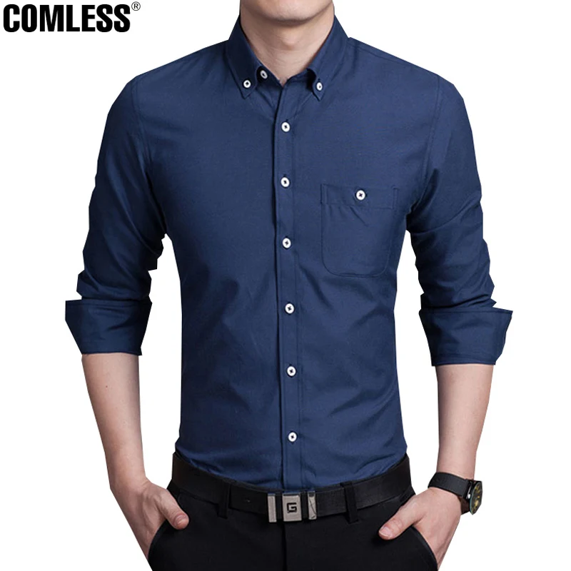 Мужские деловые рубашки с длинным рукавом осень 2017 новые модные дизайнерские