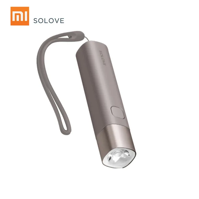 Purple SOLOVE X3S 3000 мАч Внешний аккумулятор USB Перезаряжаемый яркий EDC фонарик портативный мини светодиодный фонарь для активного отдыха на велосипеде - Цвет: Purple