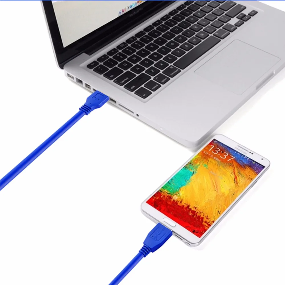Суперскоростной Кабель USB 3 0 Тип A-Micro-B Круглый Синий оптовое качество | Компьютеры