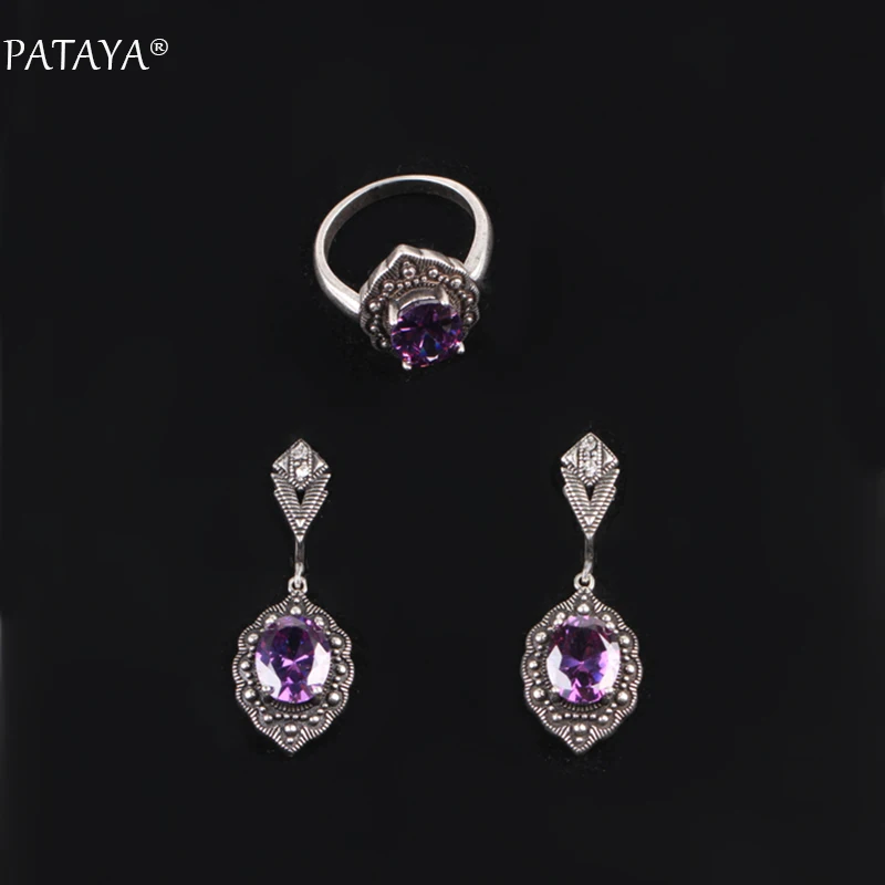 Набор ювелирных изделий PATAYA из натурального белого золота с разноцветным