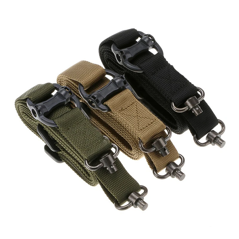 

Airsoft Hunting Tactical Rifle Gun Sling Strap Quick Detach QD Swivel Dual Two 2 Points Gun Sling Shooting Outdoor Accessories