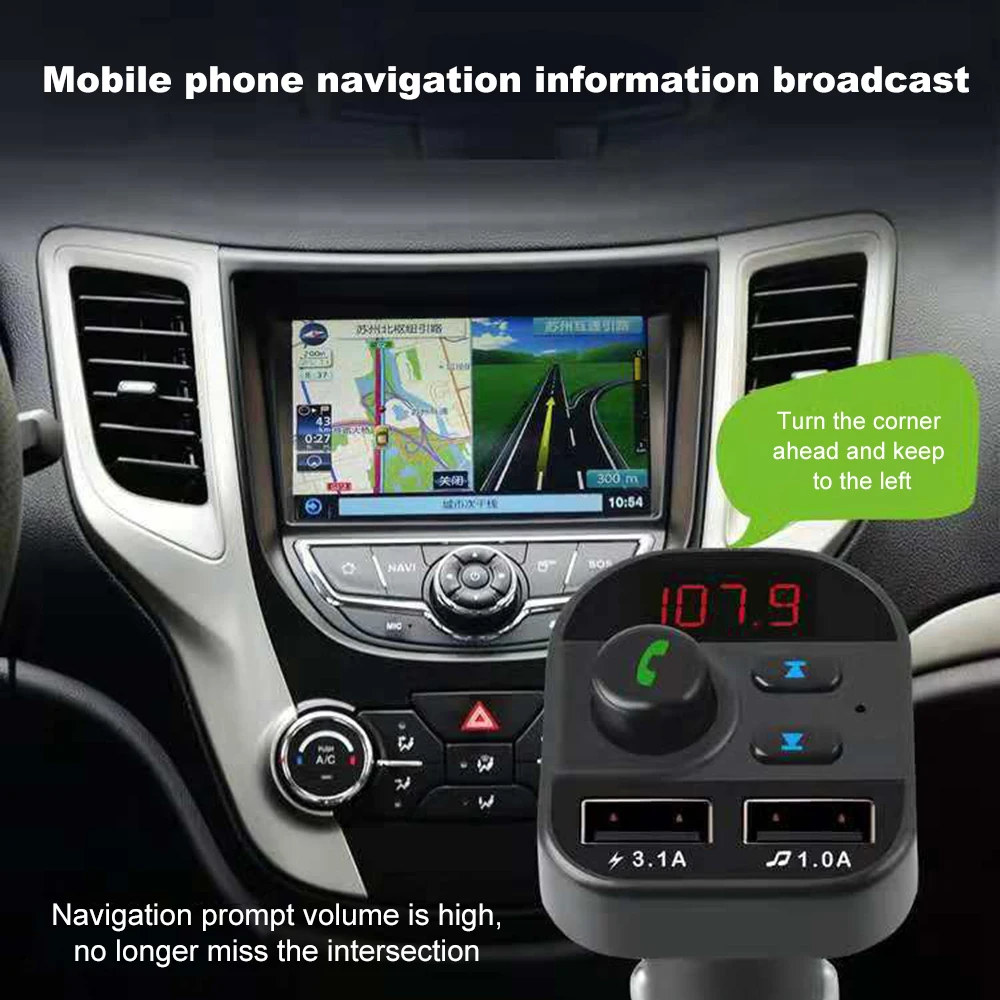 Автомобильный BT Hands-free Телефон fm-передатчик Автомобильный MP3 вставная карта без потерь двойной USB автомобильные аксессуары
