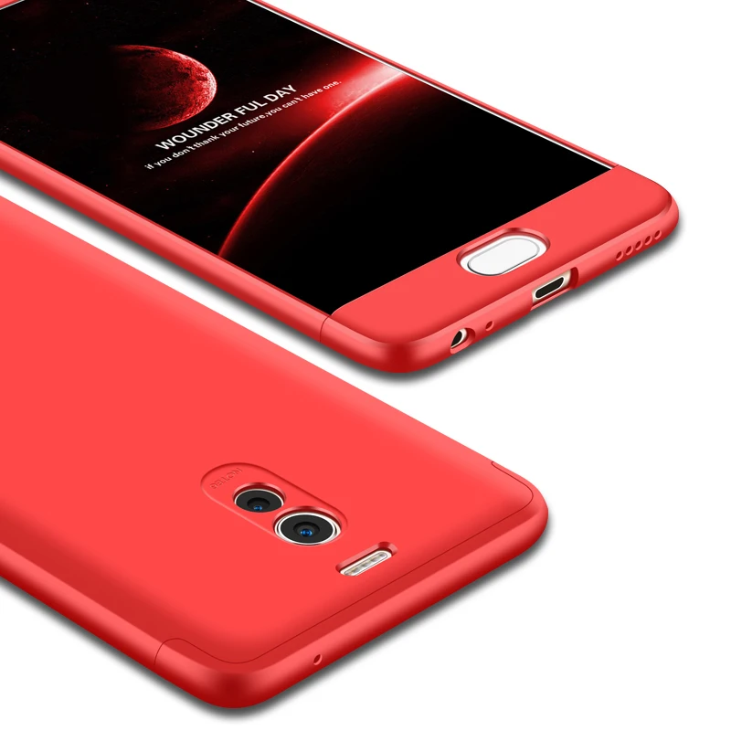 Красный Чехол для Meizu M6 note, Роскошный Жесткий Чехол для задней панели из поликарбоната 360, полная защита, задняя крышка для Meizu M6 Note M3 M5 Note, чехол для телефона - Цвет: Красный