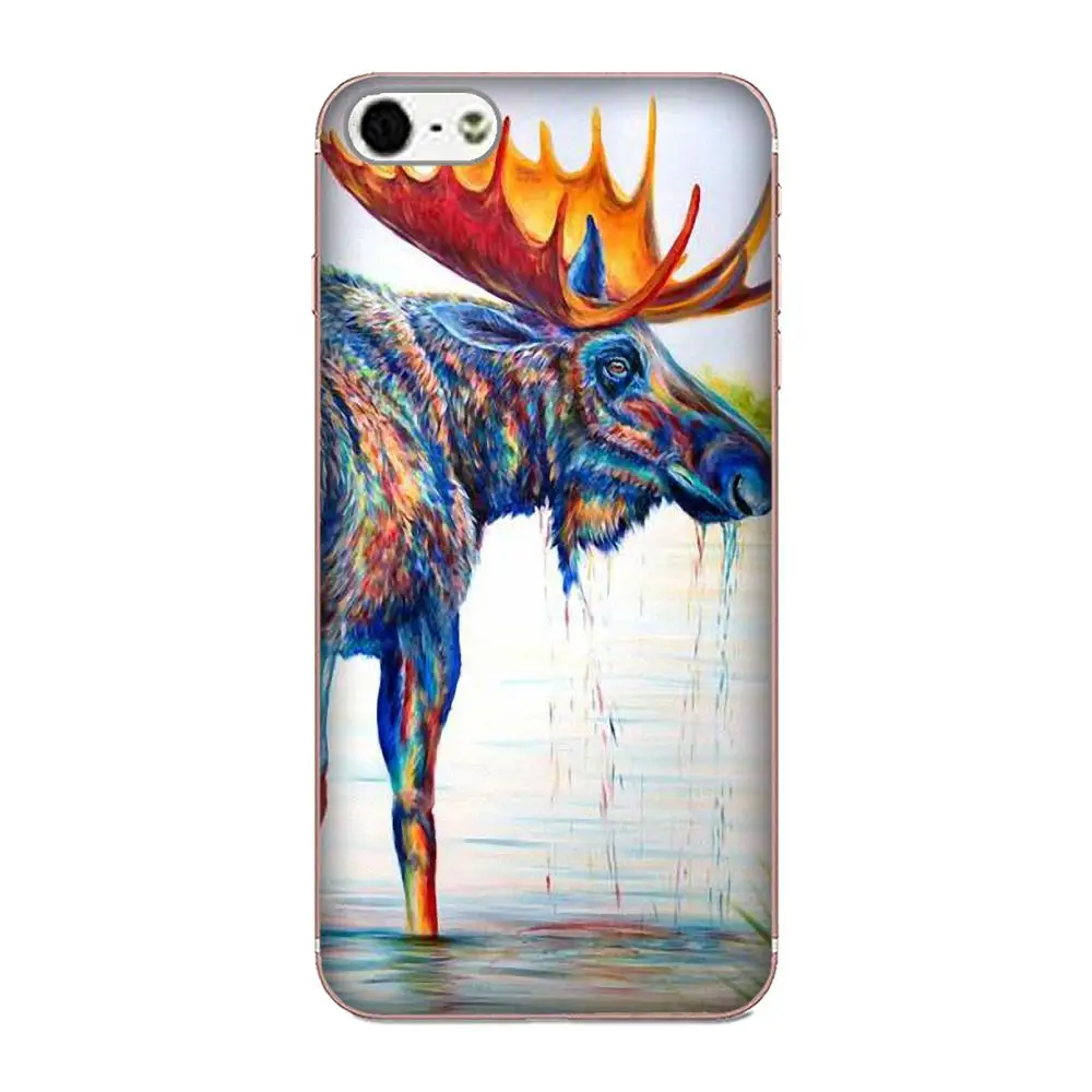 Moose деревянный узор для Galaxy A3 A5 A7 On5 On7 2015 2016 2017 Grand Alpha G850 Core2 Prime S2 I9082 мягкий сотовый