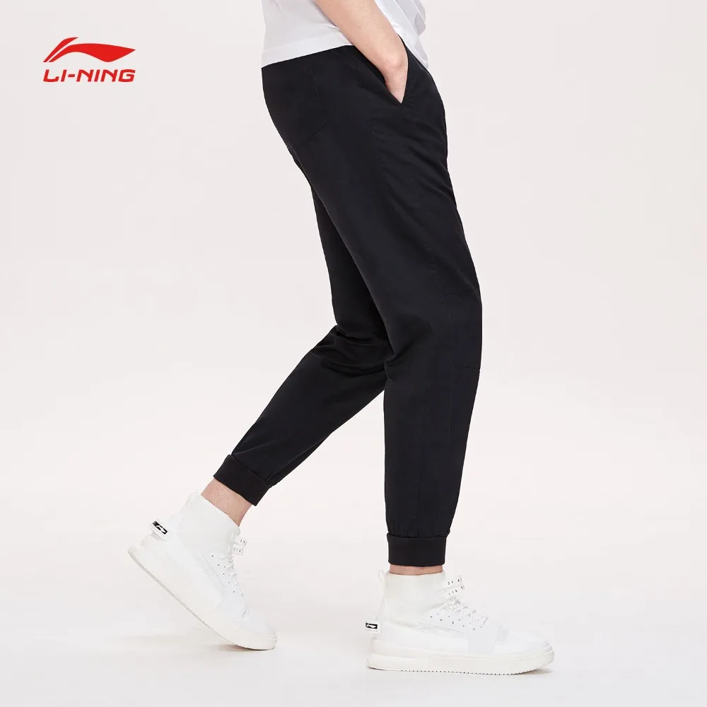 Li-Ning мужские баскетбольные шорты серии BAD FIVE, штаны для отдыха, хлопок, 3D Подкладка, удобные спортивные штаны с завязками AKXP027 MKY484