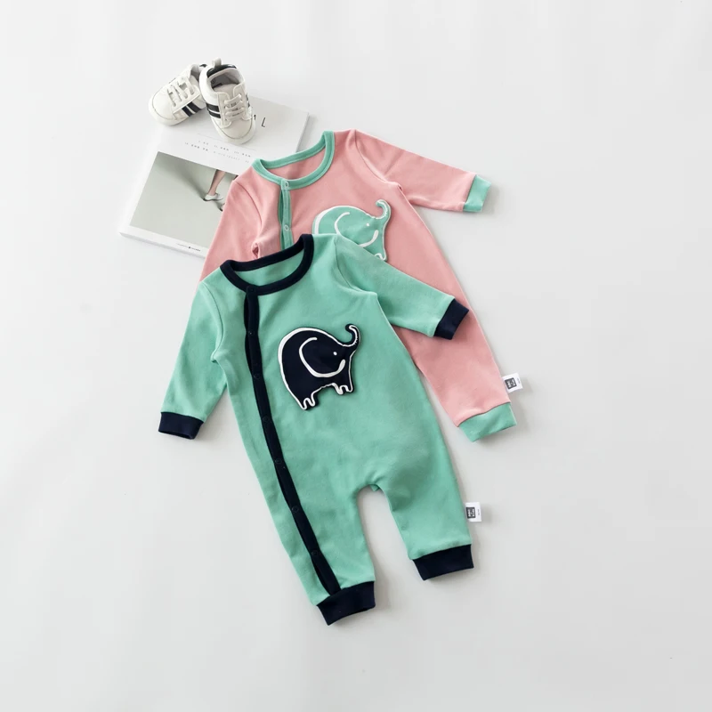 Lemonmiyu/хлопковые детские комбинезоны с рисунками животных два цвета одежда