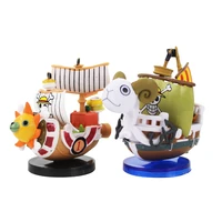 2styles 7cm anime mini thousand sunny going merry pirate boat ship model pvc action figure collection toys doll