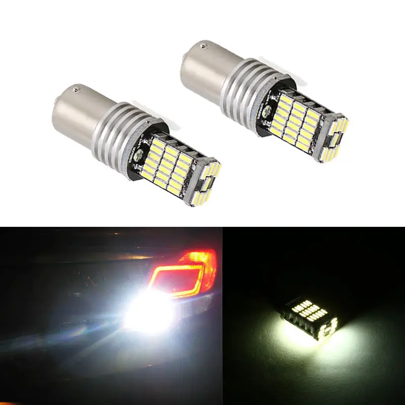 

2x21W 4014 chip White 1156 7506 BA15S P21W Bayonet Base Single Contact High Power LED 12V Turn Signal Brake Reverse Bulbs Canbus