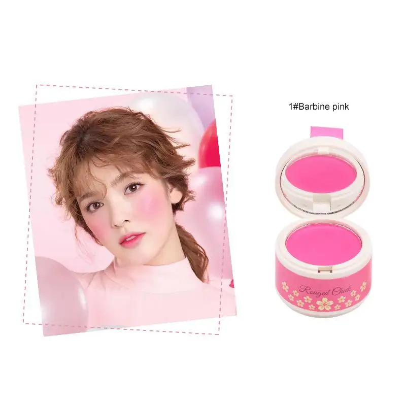 Палитра для румяны персиковая вишня Румяна с пышными кистями естественный