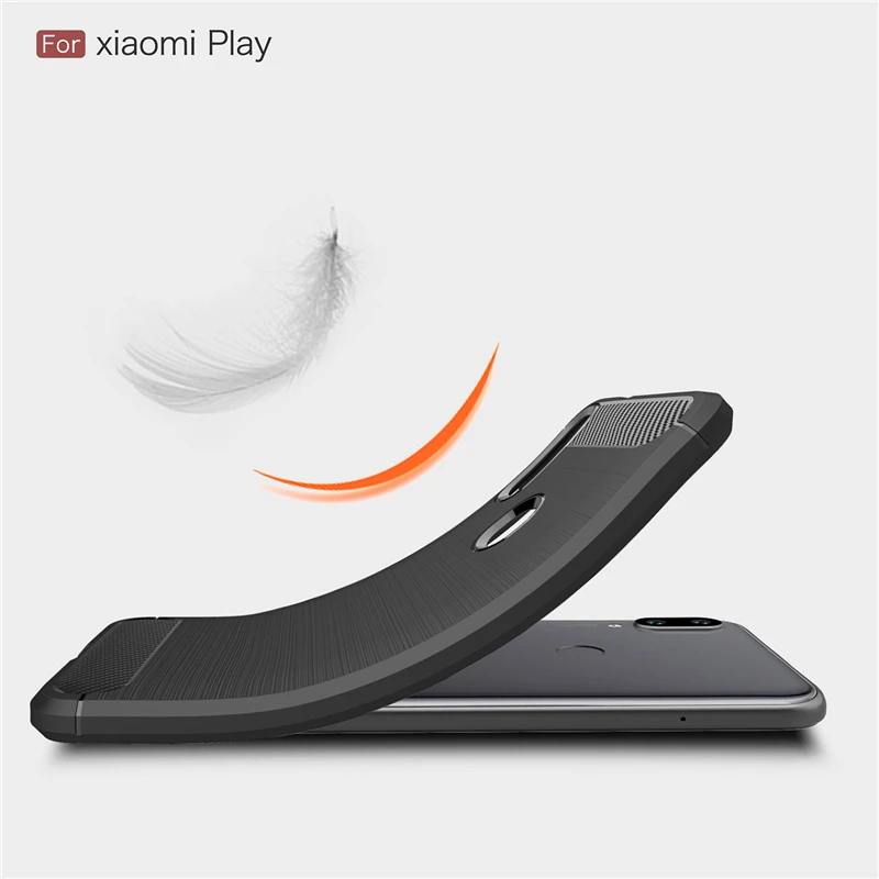 Чехол для Xiaomi Mi Play Wolfrule твердый резиновый бампер чехол из углеродного волокна