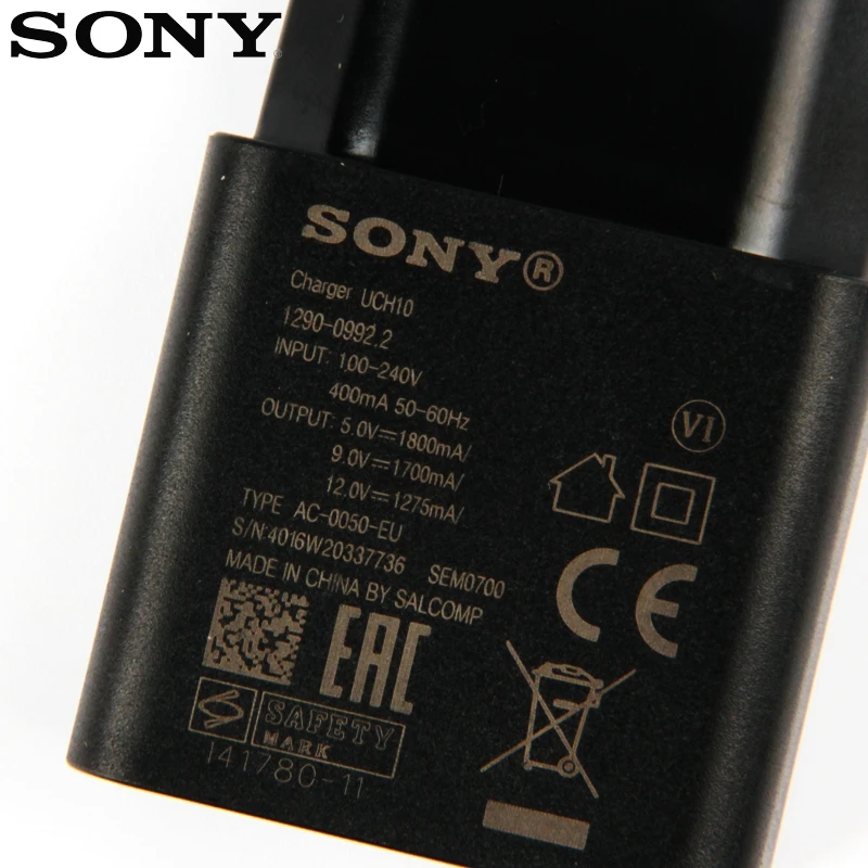Оригинальный адаптер SONY для быстрой зарядки UCH10 Xperia X Performance F5122 Z5 Compact|Зарядные